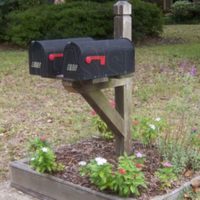 Creekside Park: 2 Mailboxes and Post