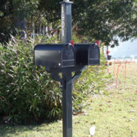 Deer Walk: 2 Mailboxes and Post