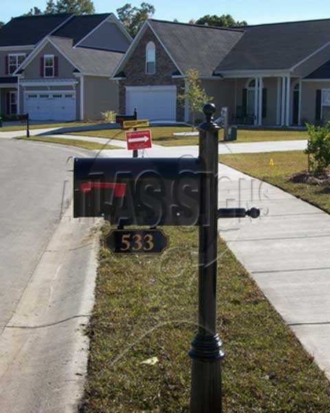 Fishers Wood: Mailbox and Post