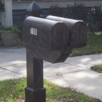 Hamlet Square: 2 Mailboxes and Post