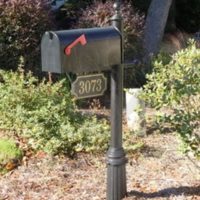One Hamlin Place: Mailbox and Post