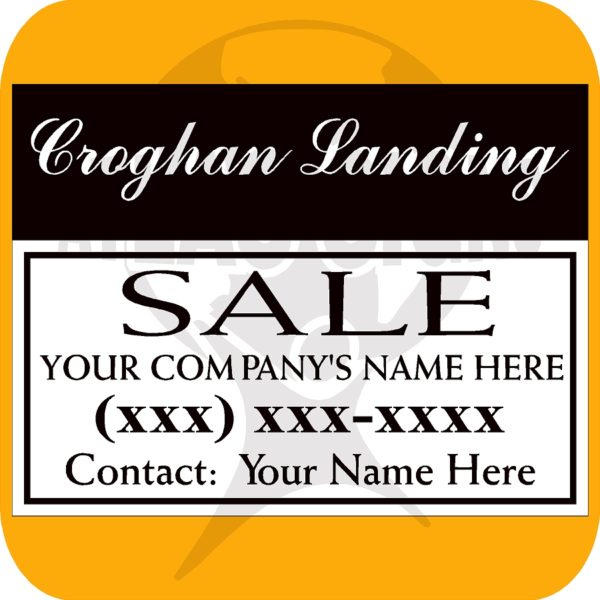 Croghan Landing FOR SALE/RENT Sign Face Only GoAtlas