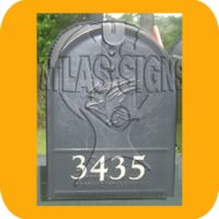 LARGE Mailbox: Gold Numbers (Front)