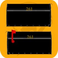 LARGE Mailbox: Gold Numbers