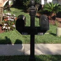 McLaura Bluff: 2 Mailboxes and Post