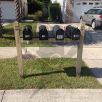 Bedford Chase: 4 Mailboxes and Post