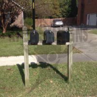 Deerfield Place: 3 Mailboxes and Post
