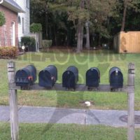 Piedmonte Place: 5 Mailboxes and Post