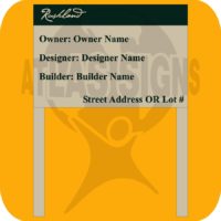 Rushland Plantation: 32x48 SS Builder Sign w/ Posts