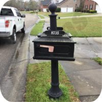 Cedar Grove-: 2 Mailboxes and Post