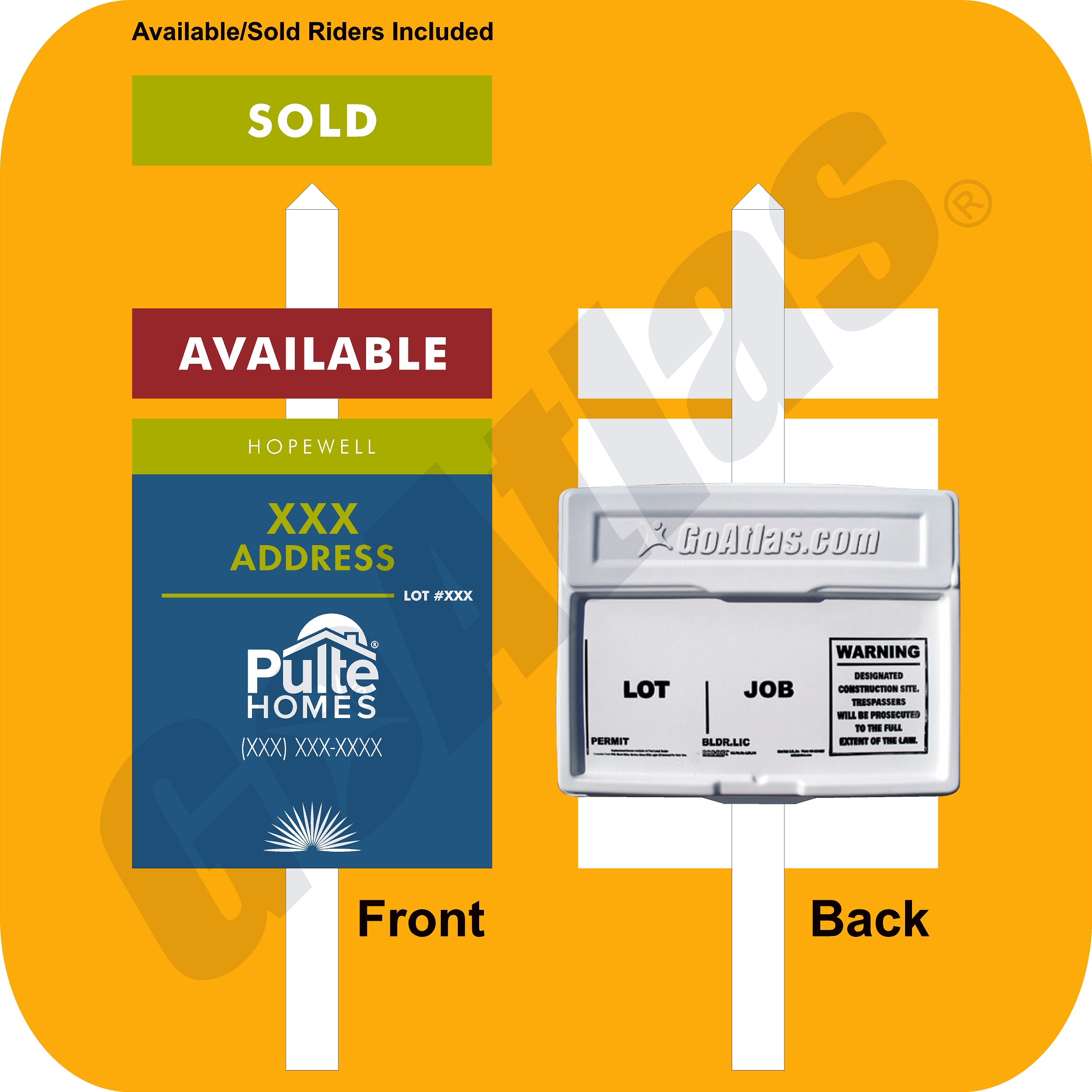 Pulte Point Hope Lot Sign GoAtlas